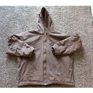 C.E. Schmidt Workwear Brown Sherpa Lined Zip Up Jacket Size 2X regular